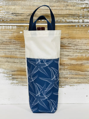 Blue Starfish Wine Bag