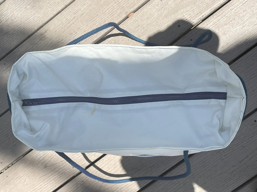 The Hull Playful Whales Large Recycled Sailcloth Beach Bag