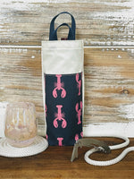 Pink Lobster Wine Bag