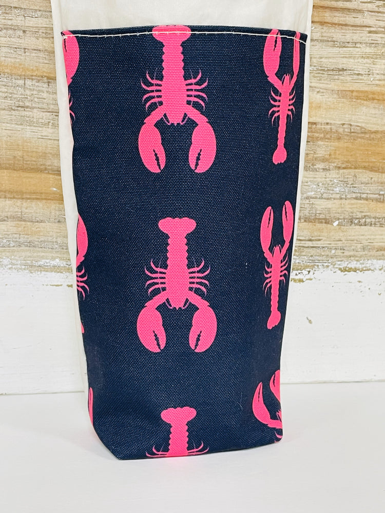 Pink Lobster Wine Bag