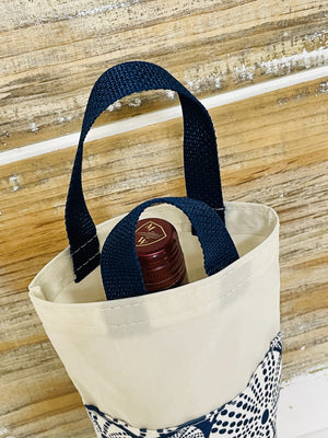 
            
                Load image into Gallery viewer, Navy Sea Urchin Wine Bag
            
        
