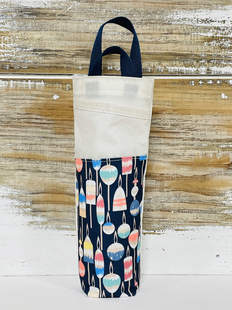 Navy Buoy Wine Bag