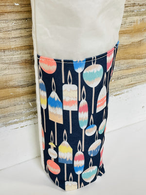 Navy Buoy Wine Bag