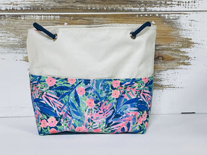 
            
                Load image into Gallery viewer, The Hull Bright Floral Large Recycled Sailcloth Beach Bag
            
        