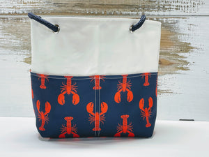The Hull Red Lobster Large Recycled Sailcloth Beach Bag