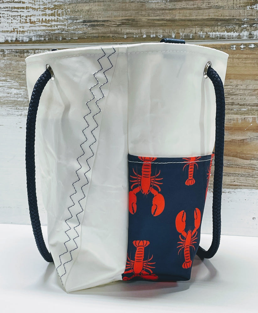 The Hull Red Lobster Large Recycled Sailcloth Beach Bag