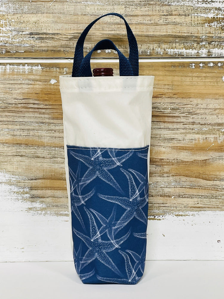 Blue Starfish Wine Bag