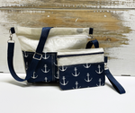 Anchor Women's Crossbody Bag and Wristlet Set