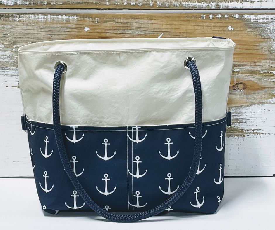 Recycled Sailcloth Anchor Travel Bag with Trolley Sleeve