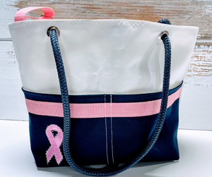 Main Sail Breast Cancer Awareness Recycled Sail Tote