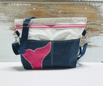 Pink Whale's Tale Women's Crossbody Bag