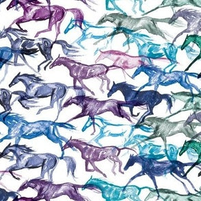 The Mast Watercolor Horses Diaper Bag