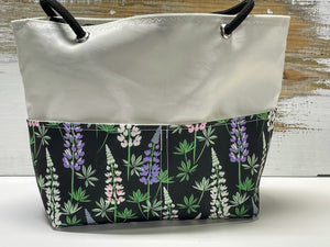 
            
                Load image into Gallery viewer, Main Sail Maine Lupine Recycled Sail Tote
            
        