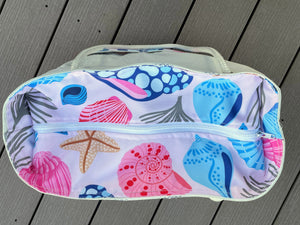 The Hull Large Blue White Starfish Recycled Sailcloth Beach Bag