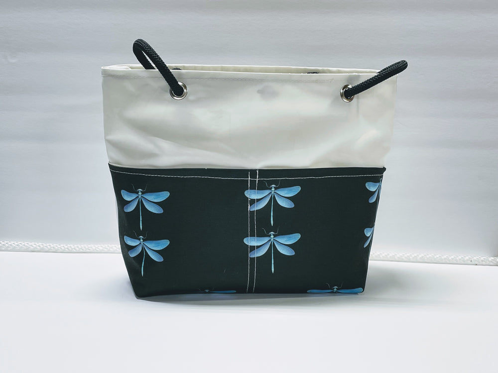 Main Sail Blue Dragonfly Recycled Sail Tote- SALE