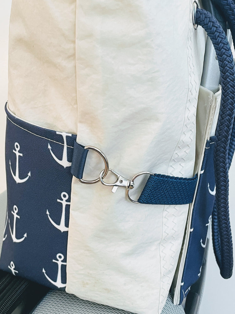 Recycled Sailcloth Anchor Travel Bag with Trolley Sleeve