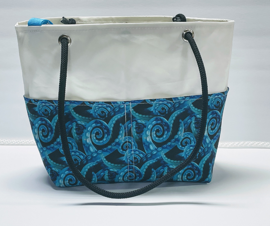 Recycled Sailcloth Octopus Travel Bag with Trolley Sleeve
