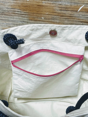 Main Sail Pink Lobster Recycled Sail Tote Bag