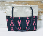 Main Sail Pink Lobster Recycled Sail Tote Bag