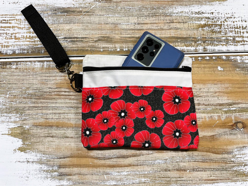 Red Poppy Wristlet