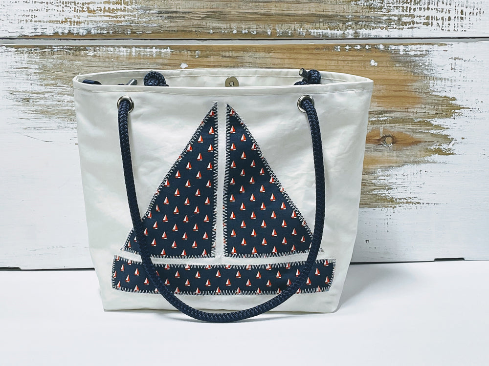 Main Sail Sailboat Recycled Sail Tote Bag