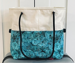 Recycled Sailcloth Green Sea Urchin Travel Bag with Trolley Sleeve