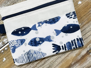 
            
                Load image into Gallery viewer, Swimming Fish Women&amp;#39;s Wristlet
            
        