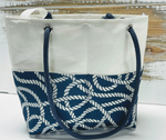 Main Sail Twisted Rope Recycled Sailcloth Tote Bag
