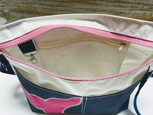 Pink Whale's Tale Women's Crossbody Bag