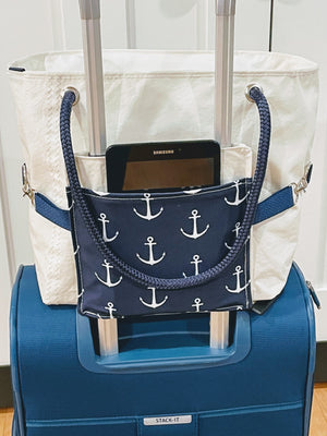 Recycled Sailcloth Twisted Rope Travel Bag with Trolley Sleeve
